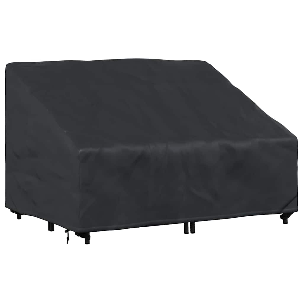 vidaXL Tuinbankhoes Zwart 130 x 95 x 40 / 80 cm 210D stof