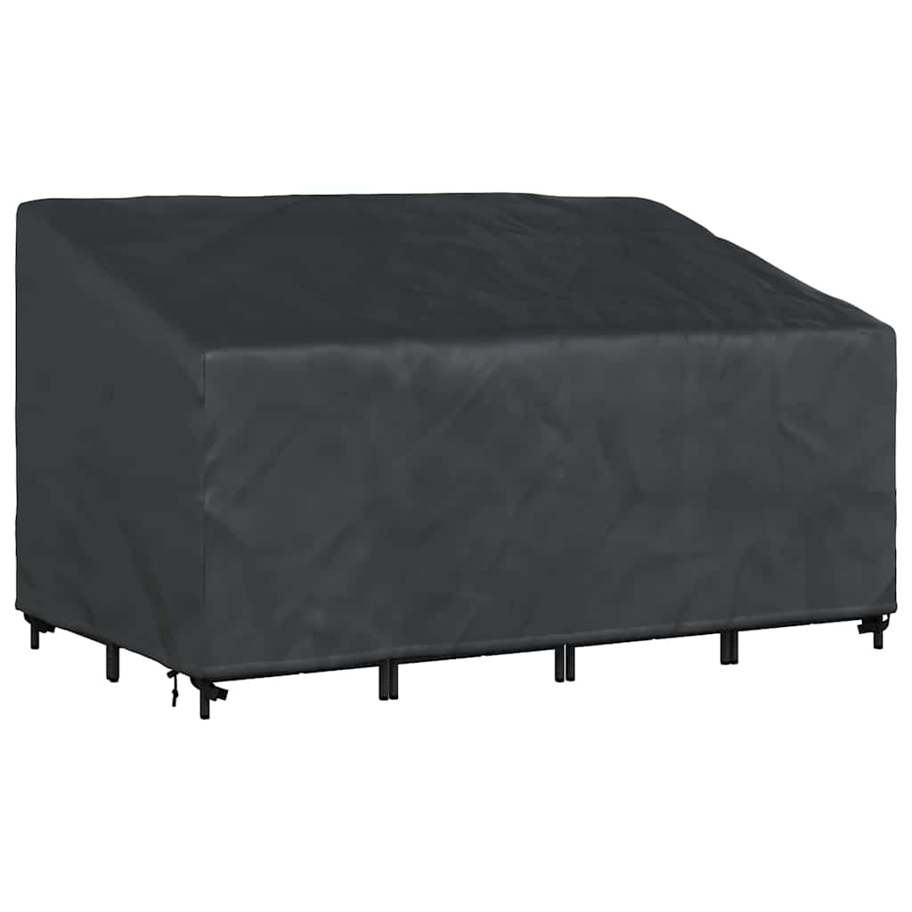vidaXL Tuinbankhoes Zwart 160 x 100 x 61 / 89 cm 600D stof