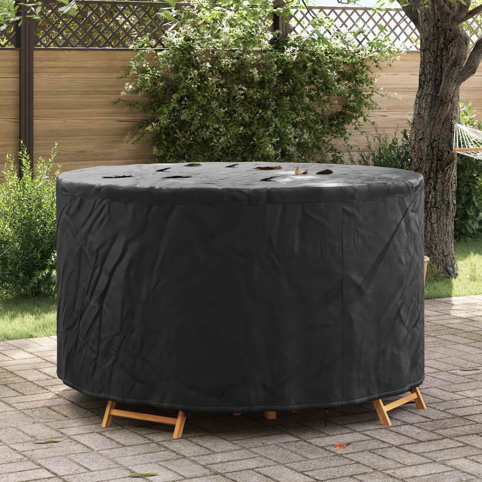 vidaXL Gartenmöbelabdeckung Schwarz 157 x 157 x 85 cm 600D-Gewebe