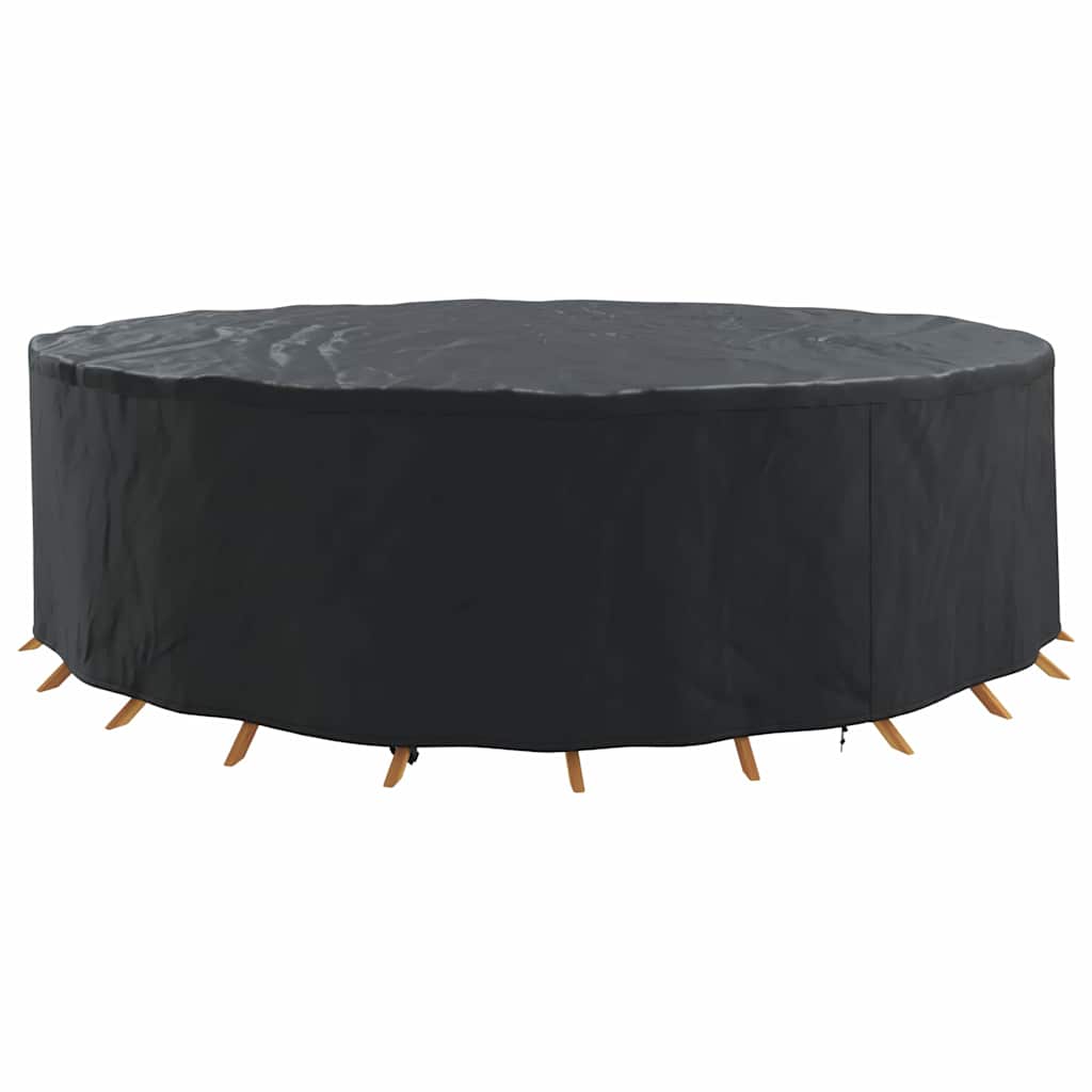 vidaXL Hoes voor tuinmeubelen Zwart 320 x 320 x 71 cm 210D stof