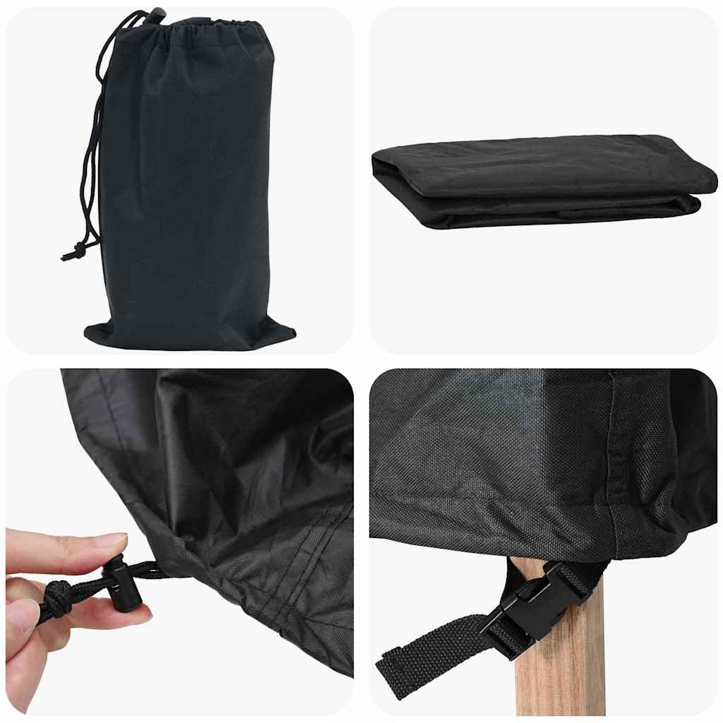 Gartenmöbelabdeckung Schwarz 320 x 320 x 105 cm 600D-Gewebe – Bild 9