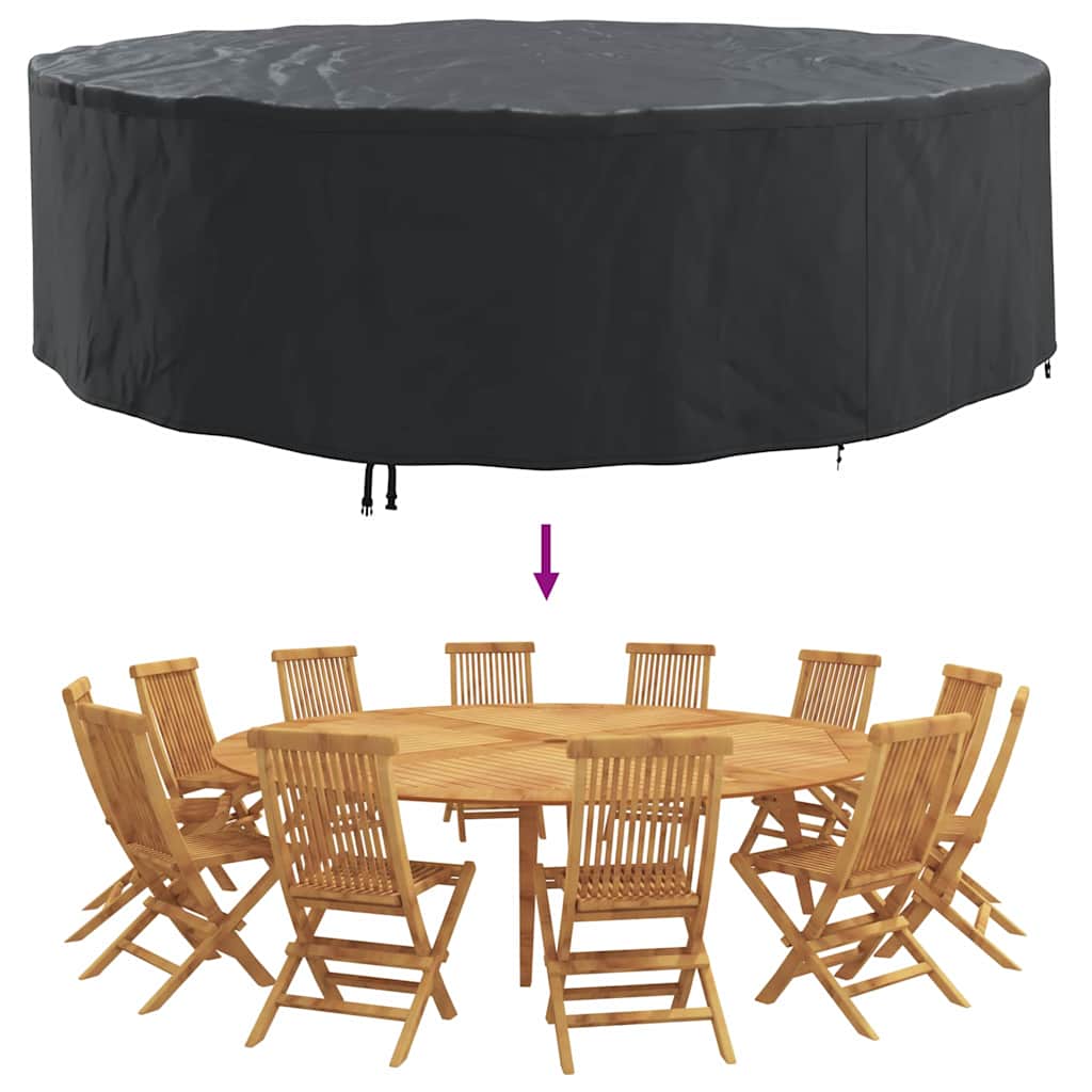 Gartenmöbelabdeckung Schwarz 320 x 320 x 105 cm 600D-Gewebe – Bild 10