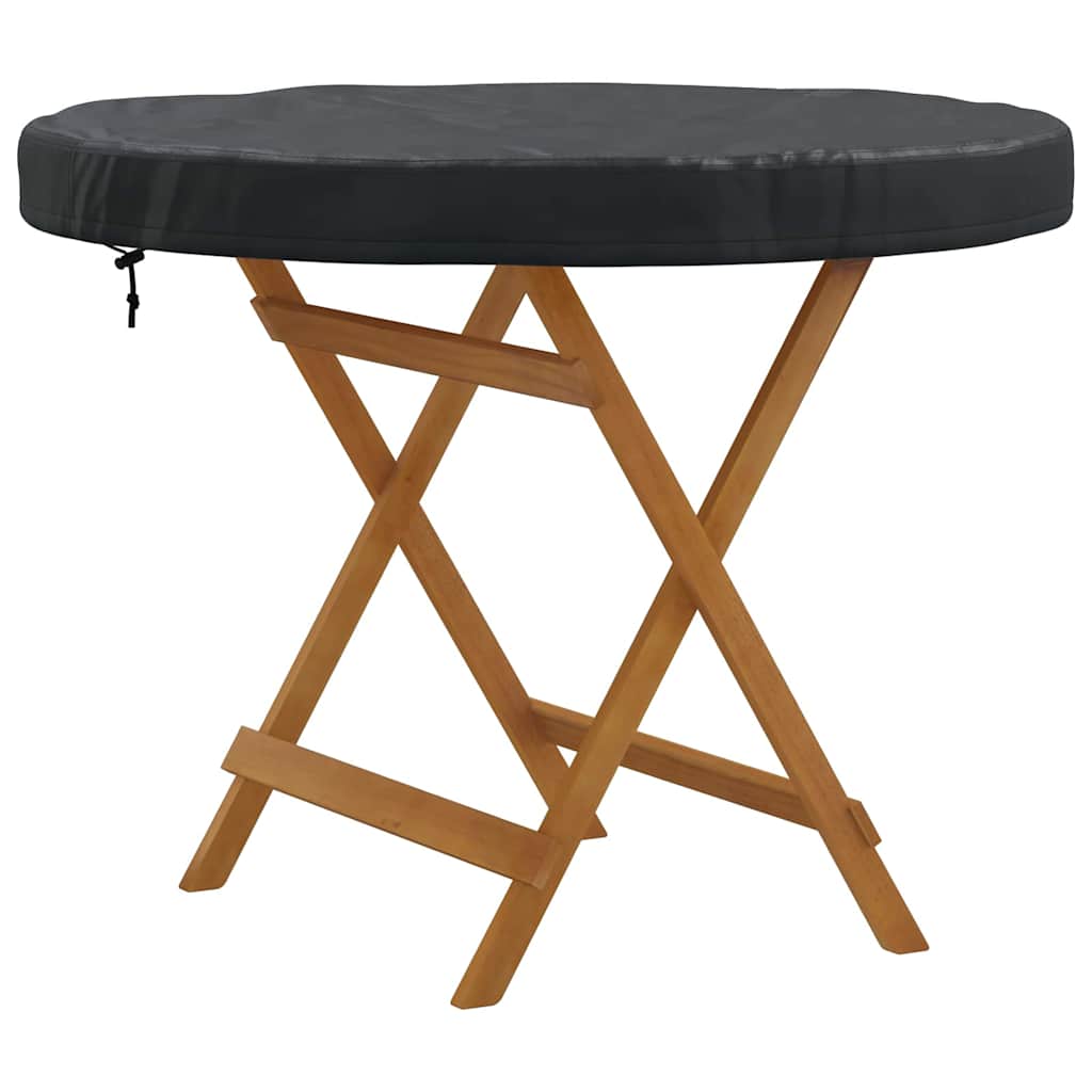 vidaXL Buiten Tafel Hoes Zwart 112 x 112 x 10 cm 420D stof