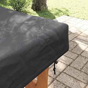 Pokrytí stolu Jednobarevný Černá 162 x 92 x 15 cm textil - obrázek 4