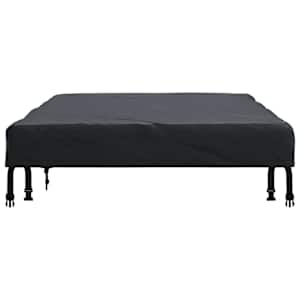 Pokrytí stolu Jednobarevný Černá 182 x 92 x 15 cm textil - obrázek 9