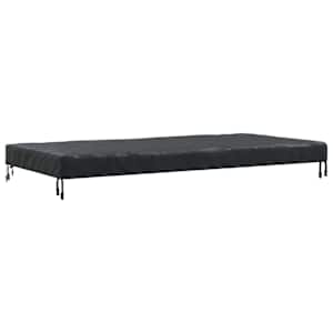 Pokrytí stolu Jednobarevný Černá 222 x 102 x 15 cm textil - obrázek 5