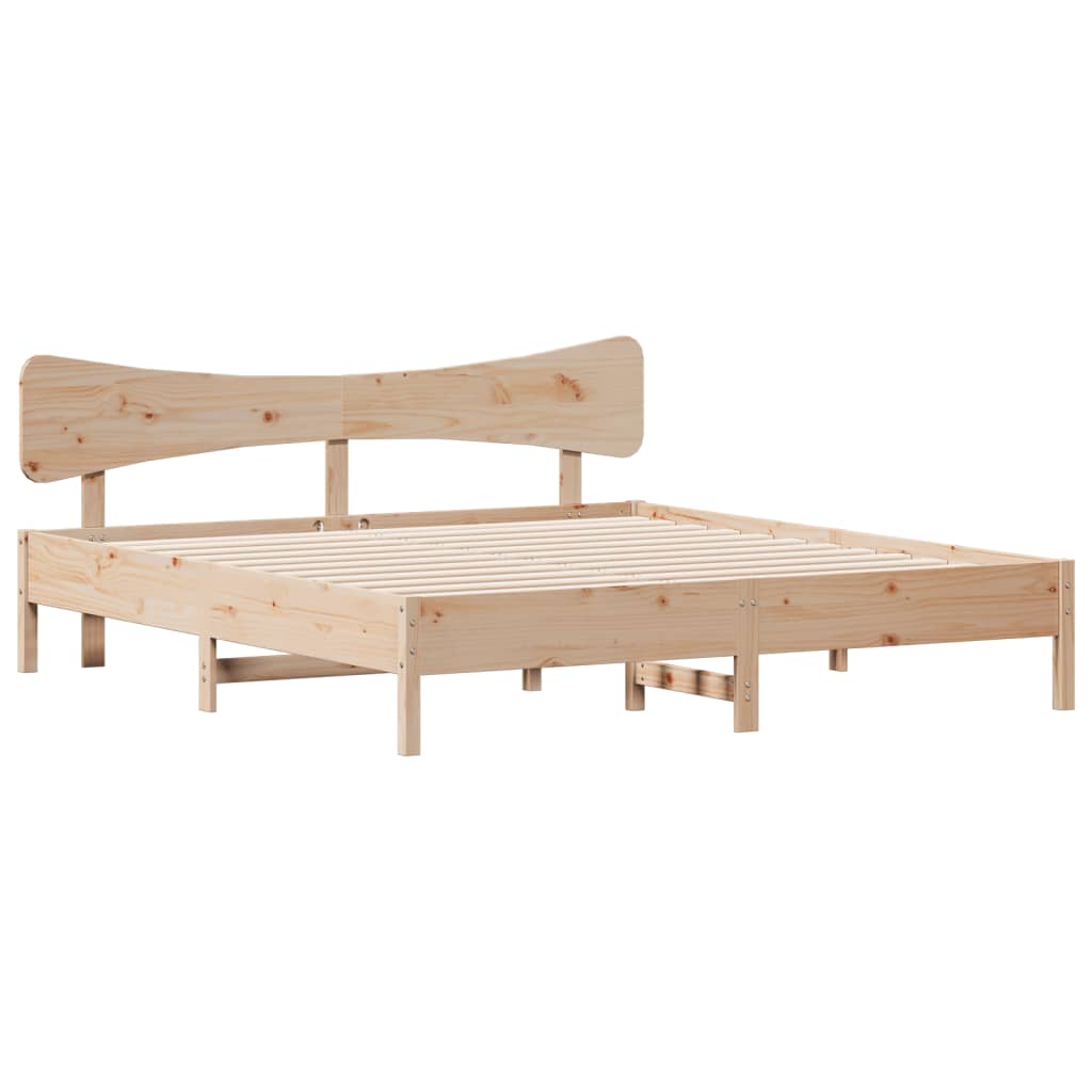 vidaXL Bed Frame without Mattress 180x200 cm Super King Solid Wood Pine