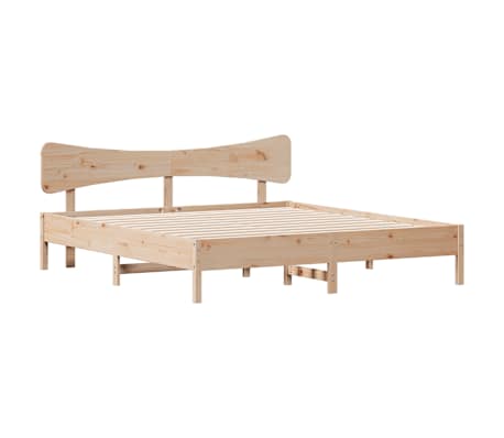 vidaXL Bed Frame without Mattress 180x200 cm Super King Solid Wood Pine