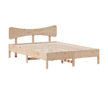 vidaXL Massivholzbett ohne Matratze 150x200 cm Kiefernholz
