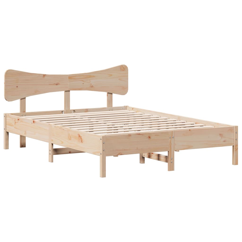 vidaXL Bedframe zonder matras massief grenenhout 120x200 cm bruin, foto 3