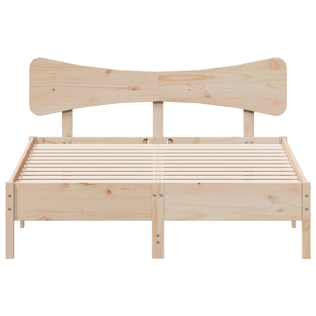 vidaXL Bedframe zonder matras massief grenenhout 120x200 cm bruin, foto 4