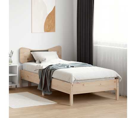 vidaXL Massivholzbett ohne Matratze 100x200 cm Kiefernholz
