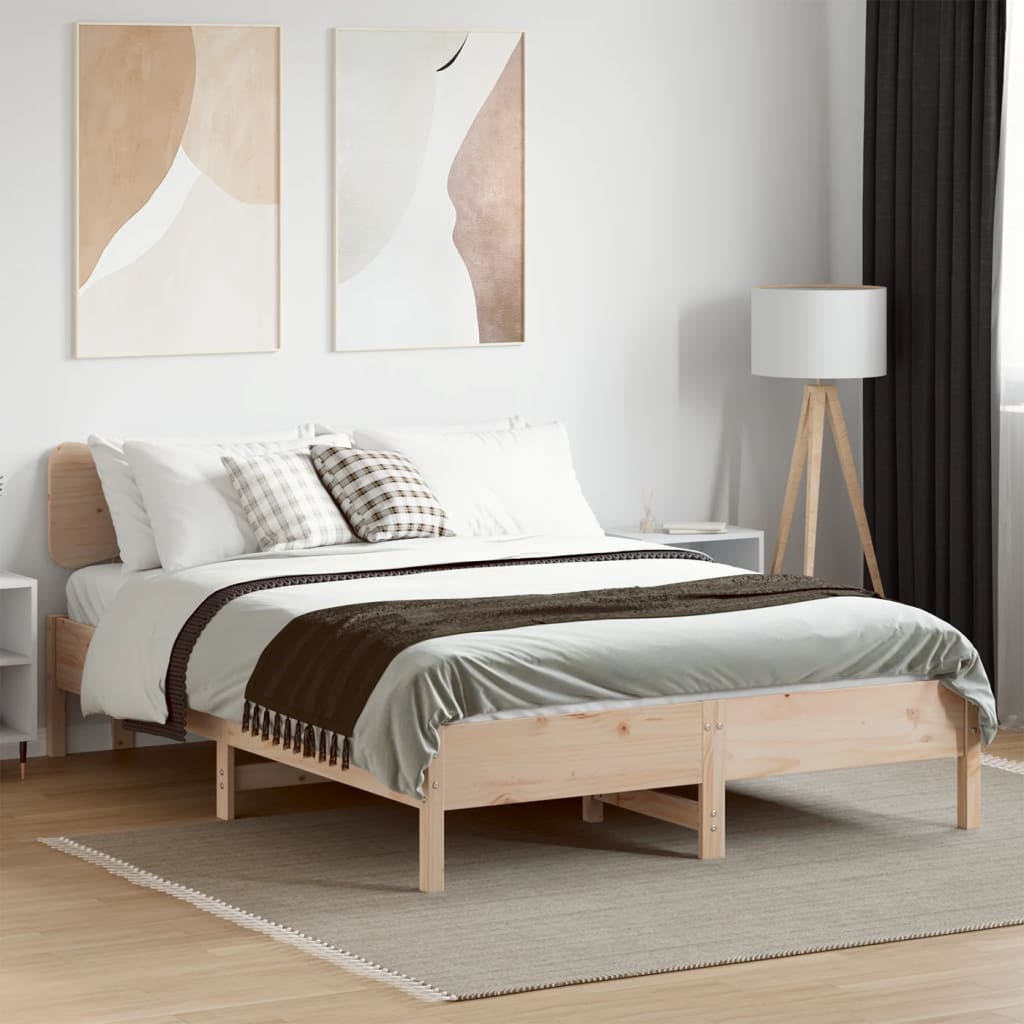 vidaXL Bedframe zonder matras massief grenenhout 120x190 cm afbeelding