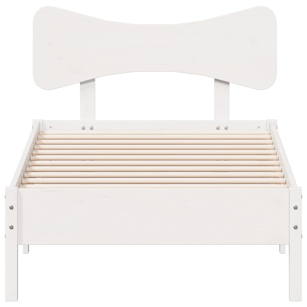 vidaXL Bedframe zonder matras massief grenenhout wit 90x190 cm, foto 4