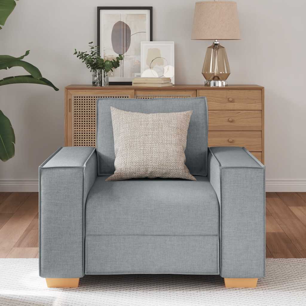 Thumbnail - vidaXL Sofa Stuhl Hellgrau 60 cm Stoff