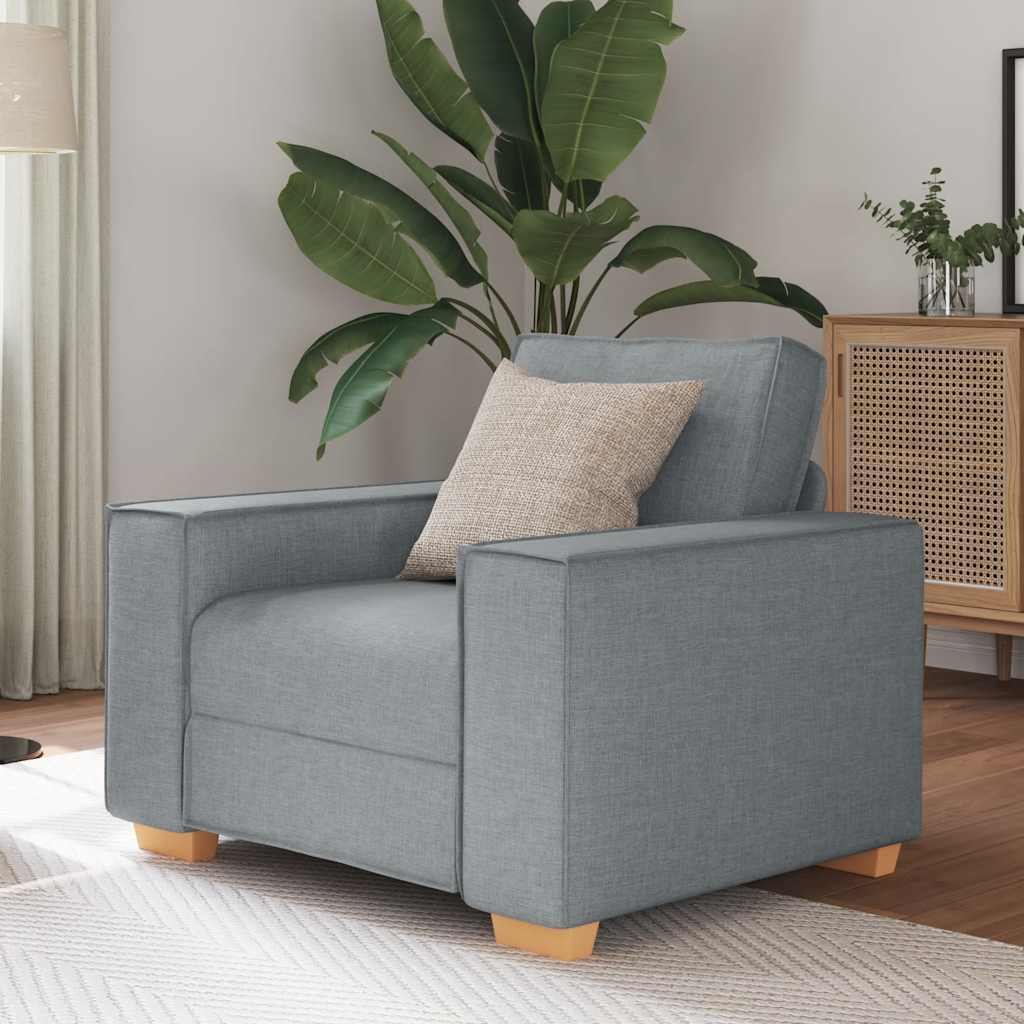 vidaXL Sofa Stuhl Hellgrau 60 cm Stoff