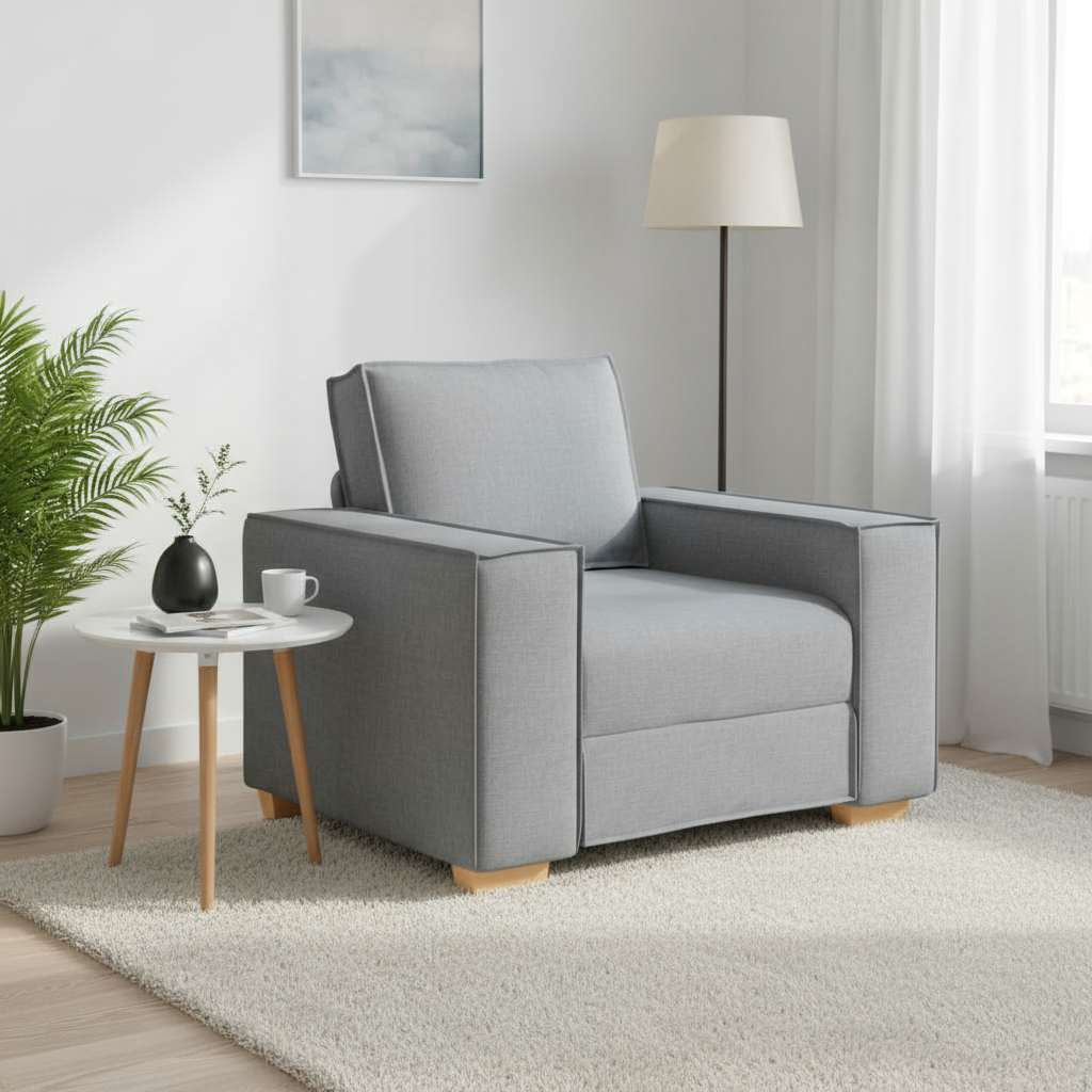 vidaXL Sofa Stuhl Hellgrau 100x78x84 cm Stoff