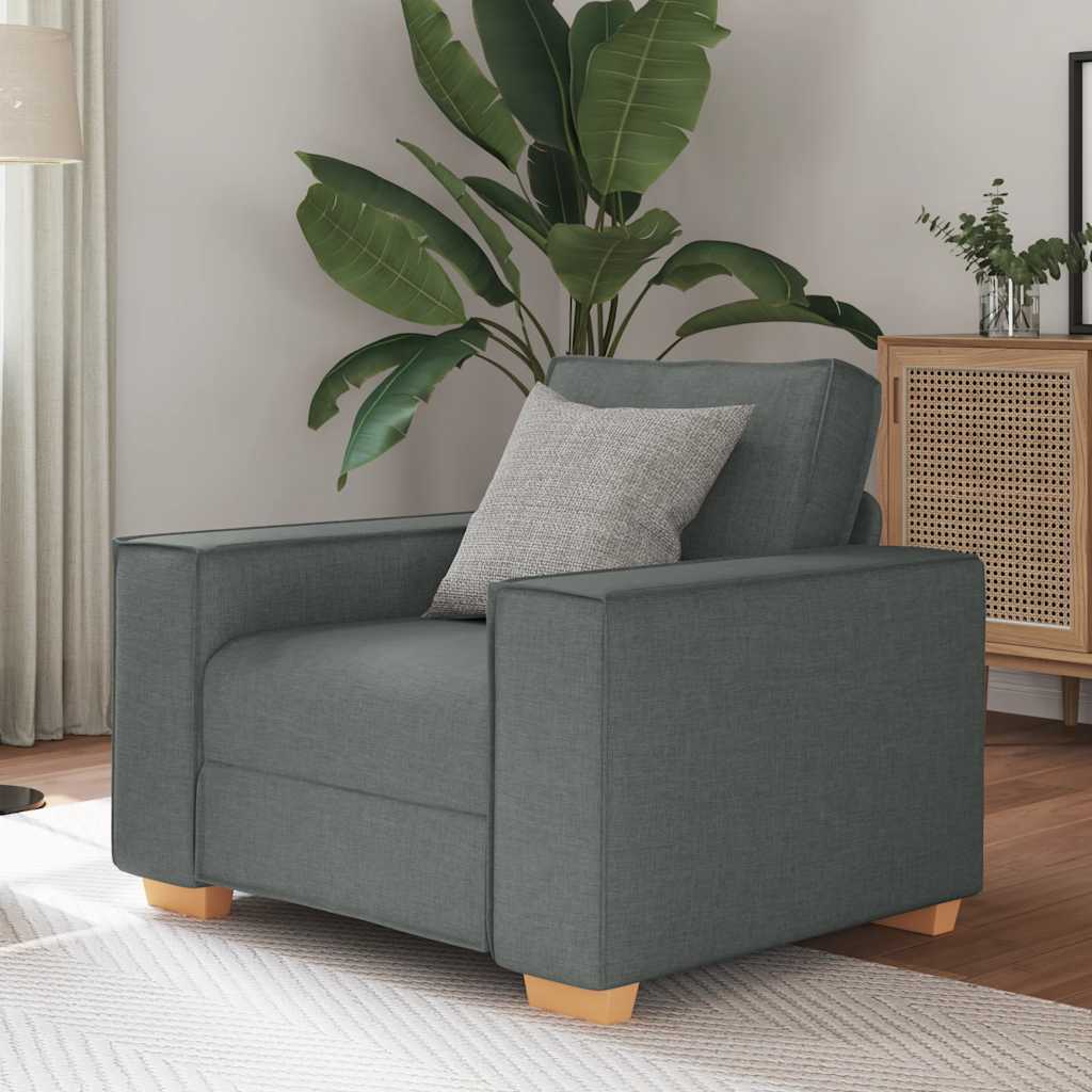 vidaXL Sofa Stuhl Dunkelgrau 60 cm Stoff