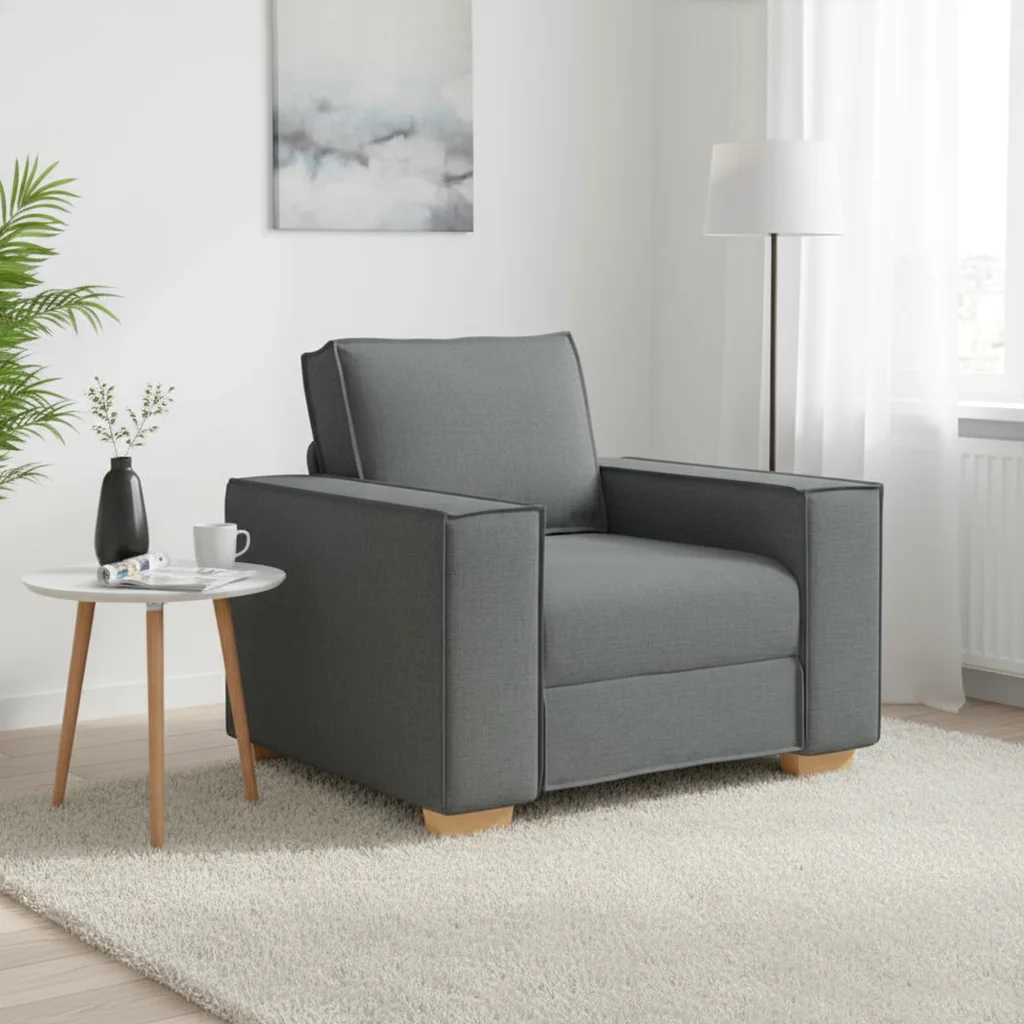 vidaXL Sofa Stuhl Dunkelgrau 60 cm Stoff