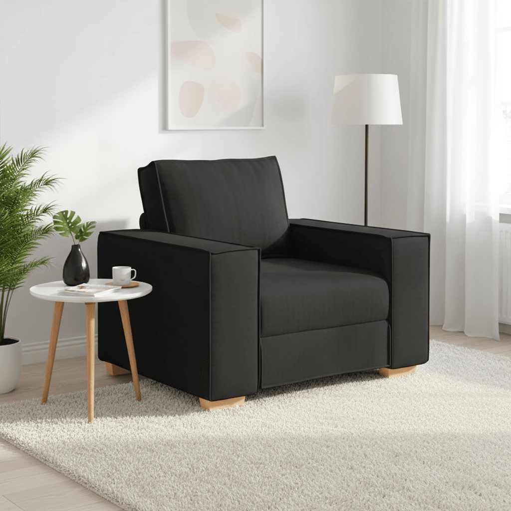 vidaXL Sofa Stuhl Schwarz 100x78x84 cm Stoff