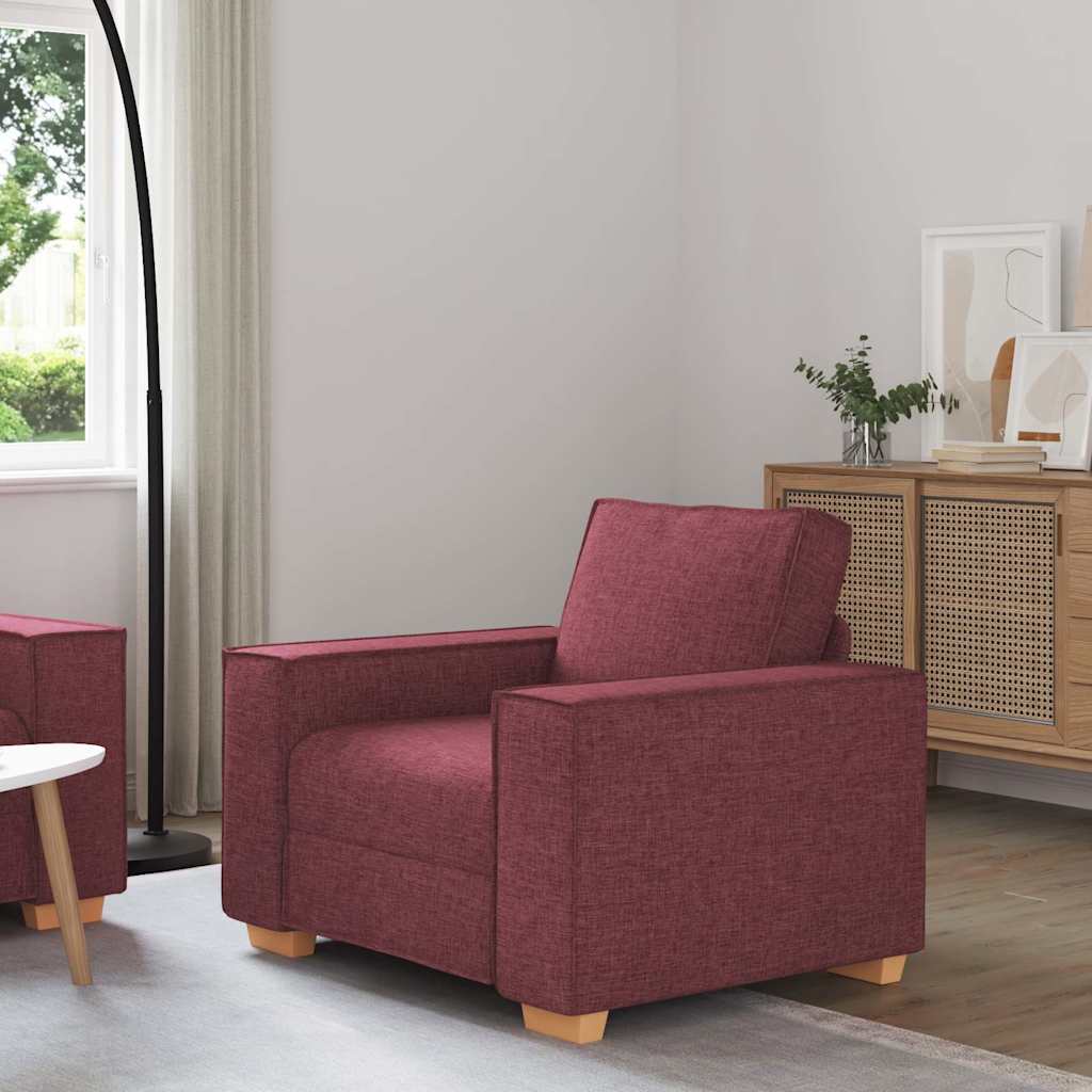 vidaXL Sofa Stuhl Weinrot 60 cm Stoff