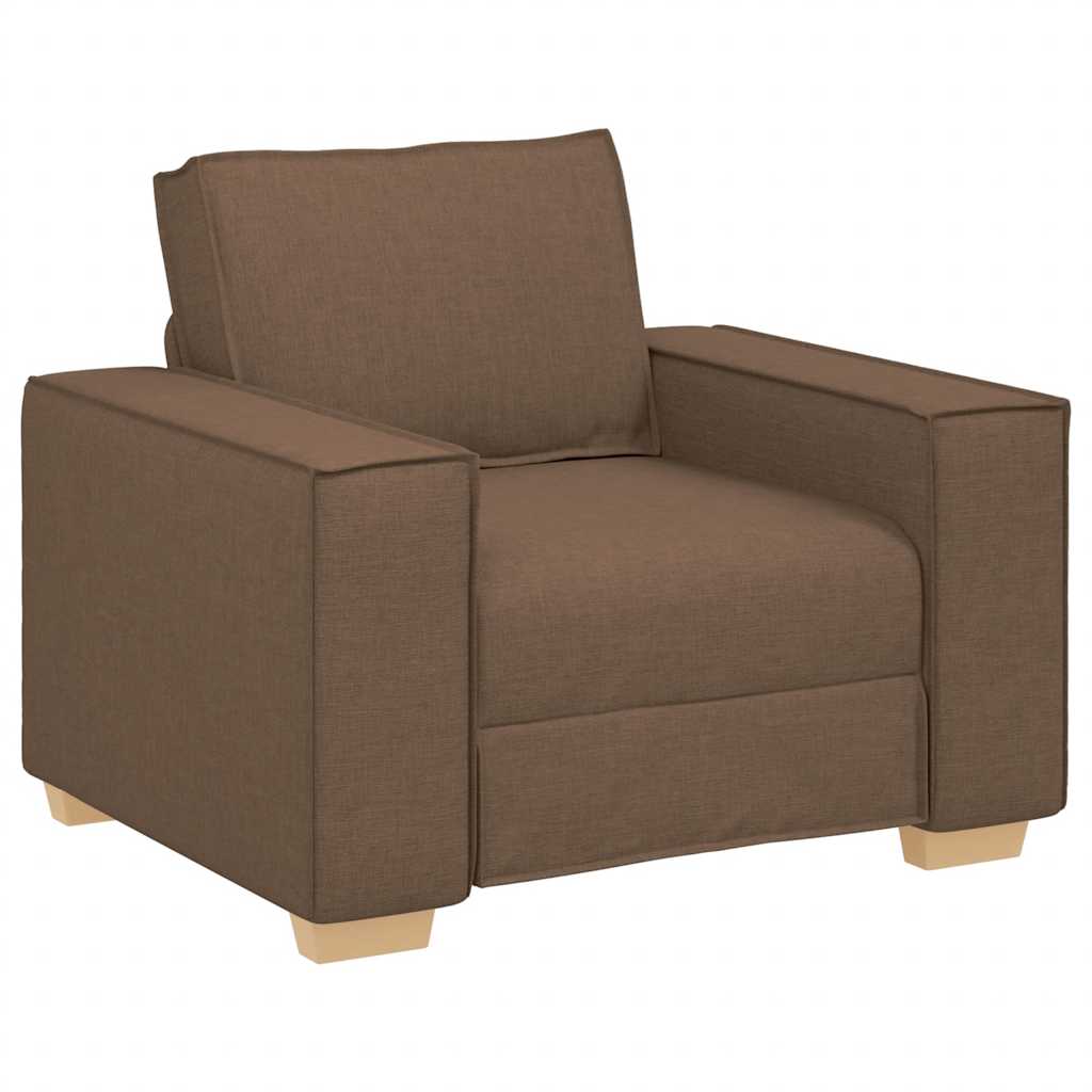 vidaXL Rozkládací křeslo hnědé 60 cm látkové