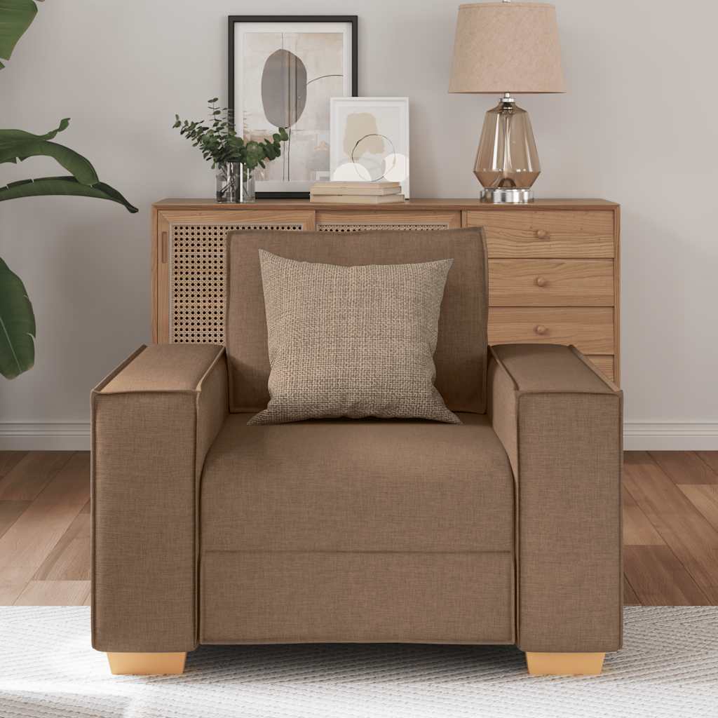 vidaXL Canapea fotoliu maro 60 cm, material textil
