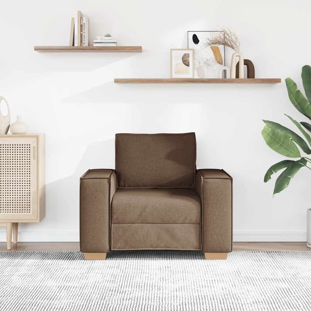 Thumbnail - vidaXL Sofa Stuhl Braun 60 cm Stoff