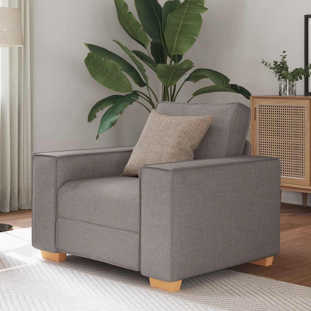 vidaXL Sofa Stuhl Taupe 60 cm Stoff