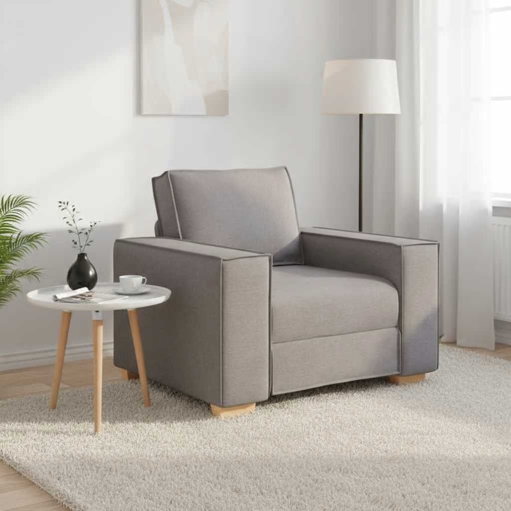 vidaXL Sofa Stuhl Taupe 60 cm Stoff