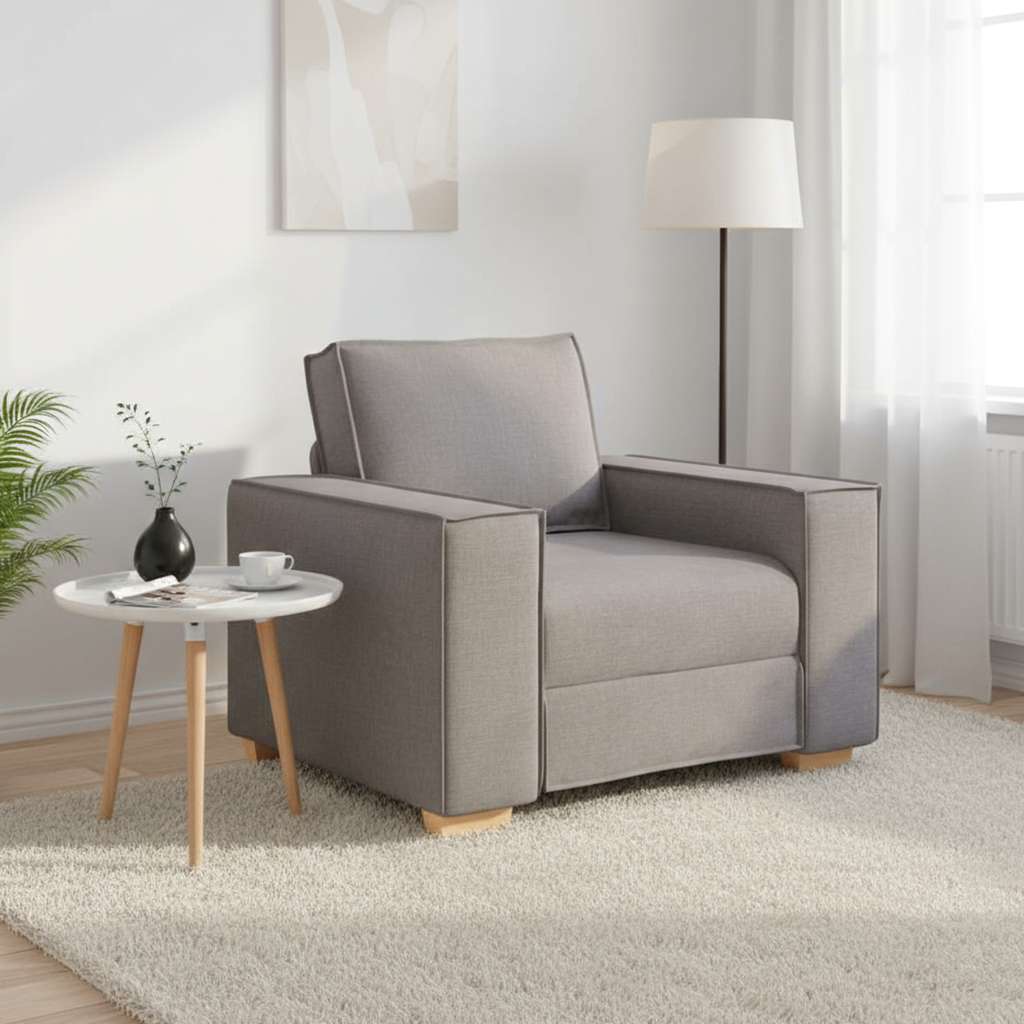 vidaXL Sofa Stuhl Taupe 100x78x84 cm Stoff