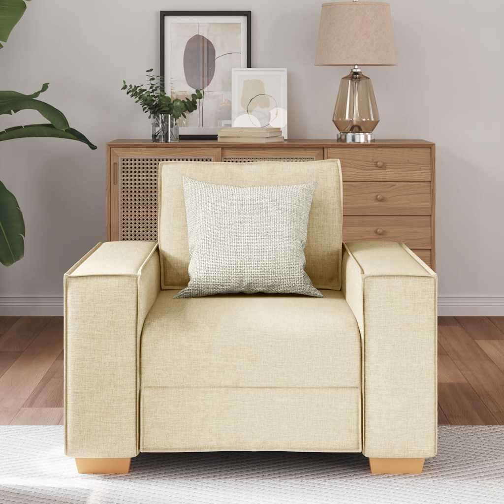 Thumbnail - vidaXL Sofa Stuhl Creme 60 cm Stoff