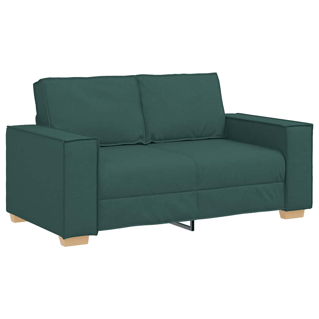 vidaXL Dvoumístná pohovka tmavě zelená 120 cm látková