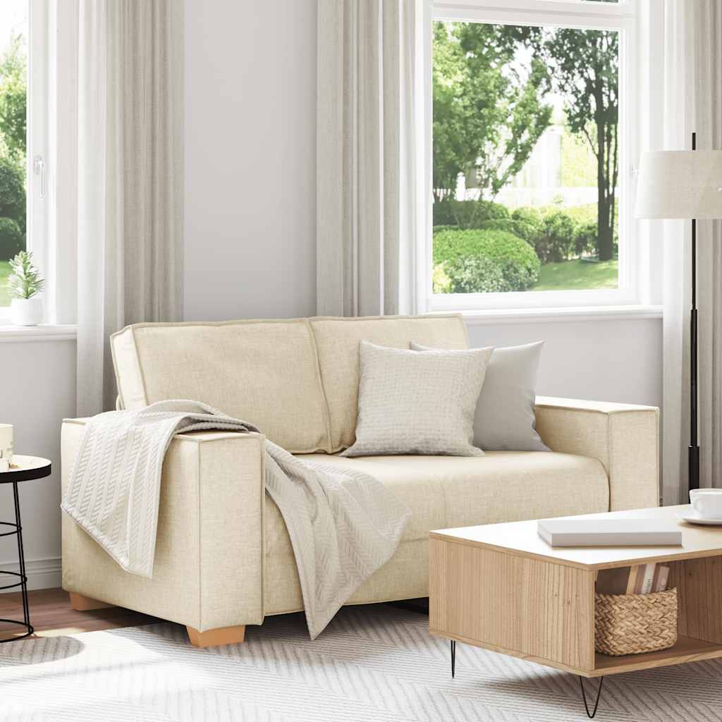 vidaXL 2-Sitzer Sofa Leinen 120 cm