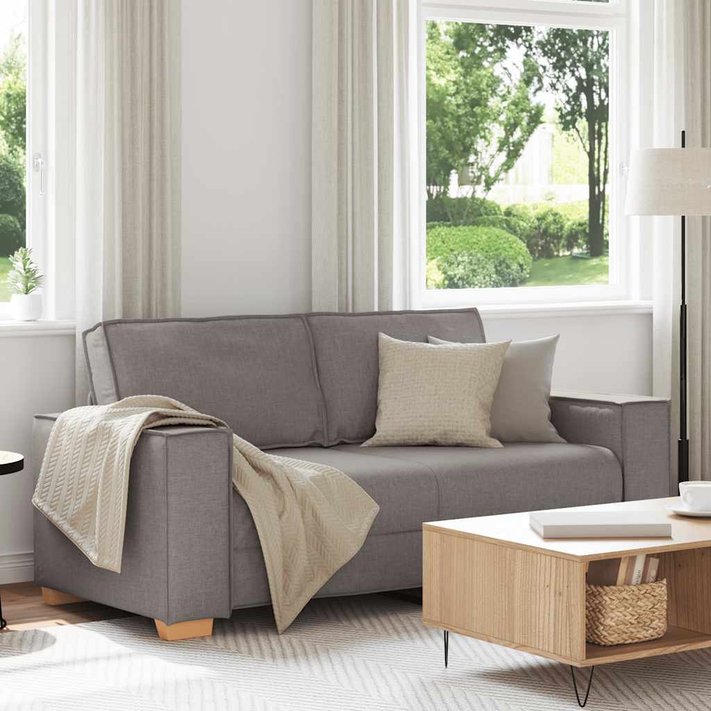 vidaXL 2-Sitzer Sofa Taupe 180x78x84 cm Stoff