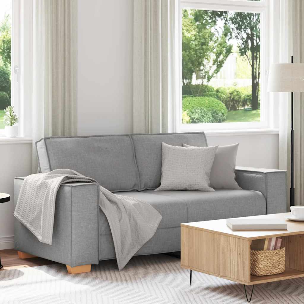 vidaXL 2-Sitzer Sofa Wolkengrau 140 cm Stoff