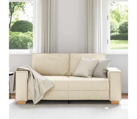 vidaXL 2-Sitzer Sofa Leinen 140 cm