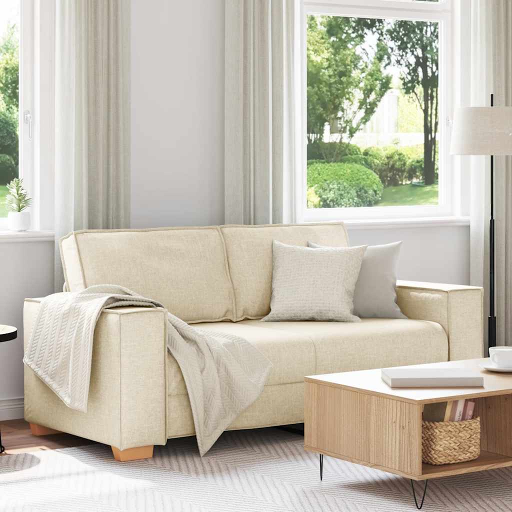 vidaXL 2-Sitzer Sofa Leinen 140 cm