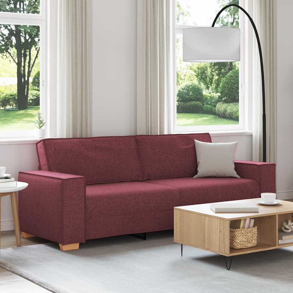 3-Seater diivanitool heledas hallis 59 cm kangast burgundiapunane