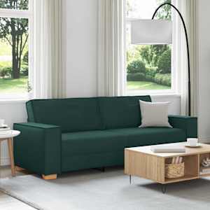 Pohovka Tmavě zelená 220 x 80 x 84 cm textil - obrázek 1