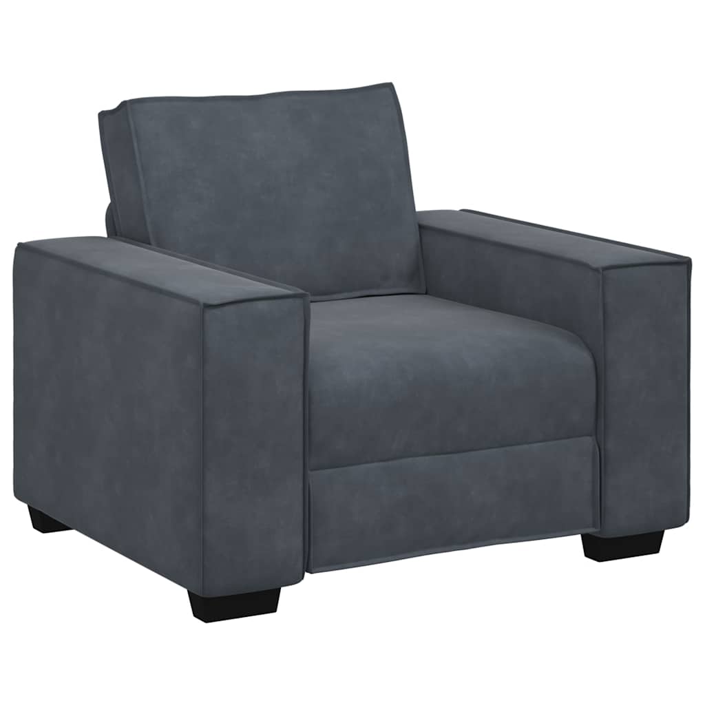 vidaXL Křeslo tmavě šedé 60 cm samet