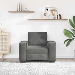 vidaXL Soffstol m&ouml;rkgr&aring; 100x78x84 cm sammet
