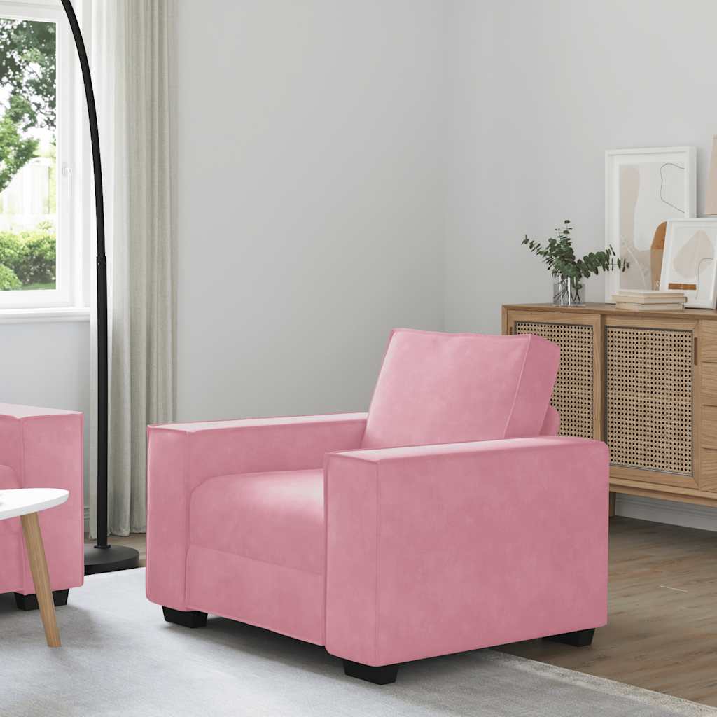 vidaXL Sessel Rosa 60 cm Samt