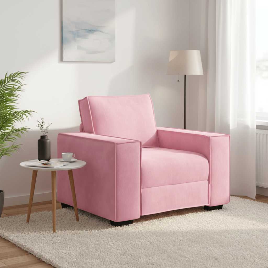 vidaXL Sessel Rosa 100x78x84 cm Samt