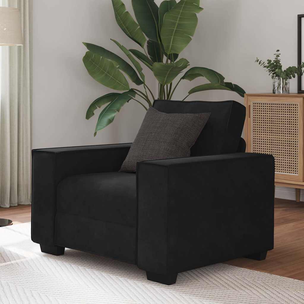 vidaXL Canapea scaun negru 60 cm catifea
