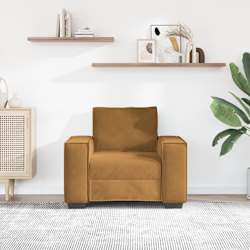 vidaXL Poltrona 100x78x84 cm veludo castanho