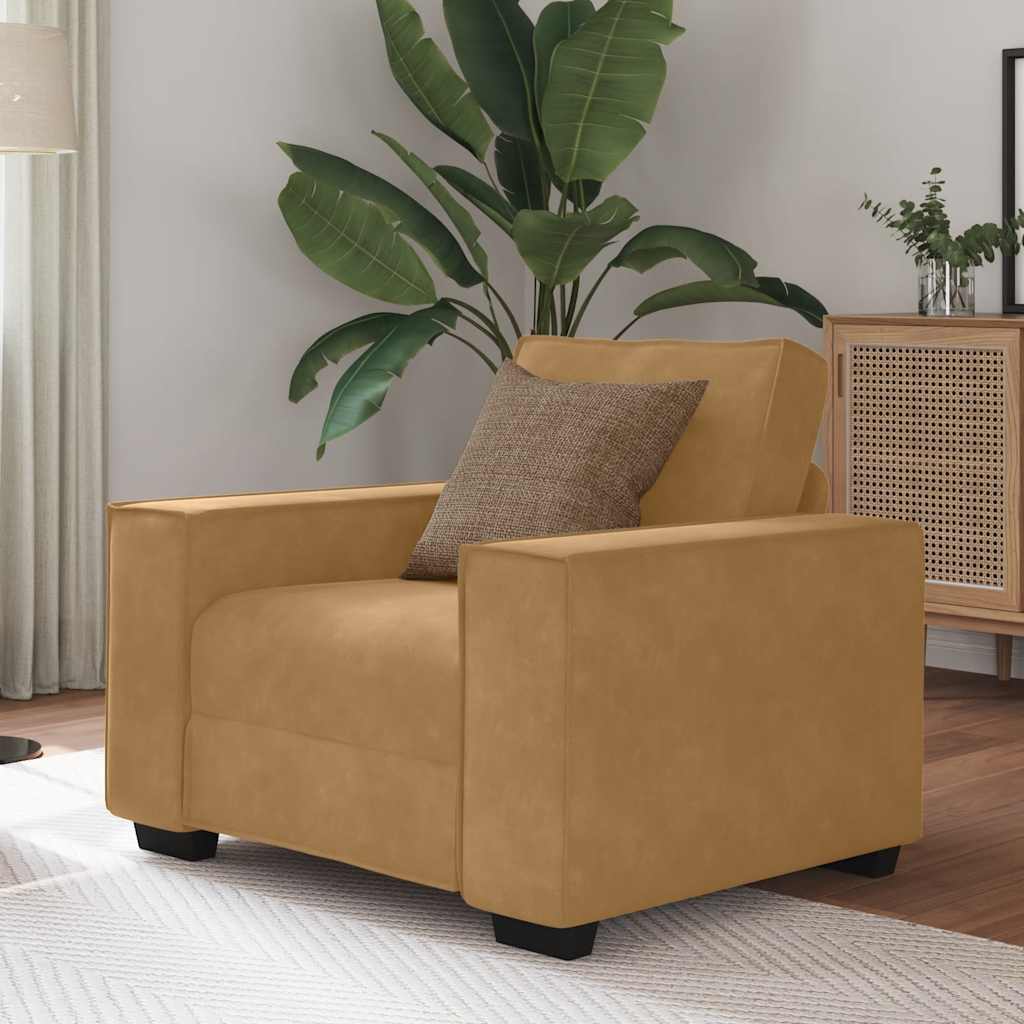 vidaXL Sessel Braun 60 cm Samt