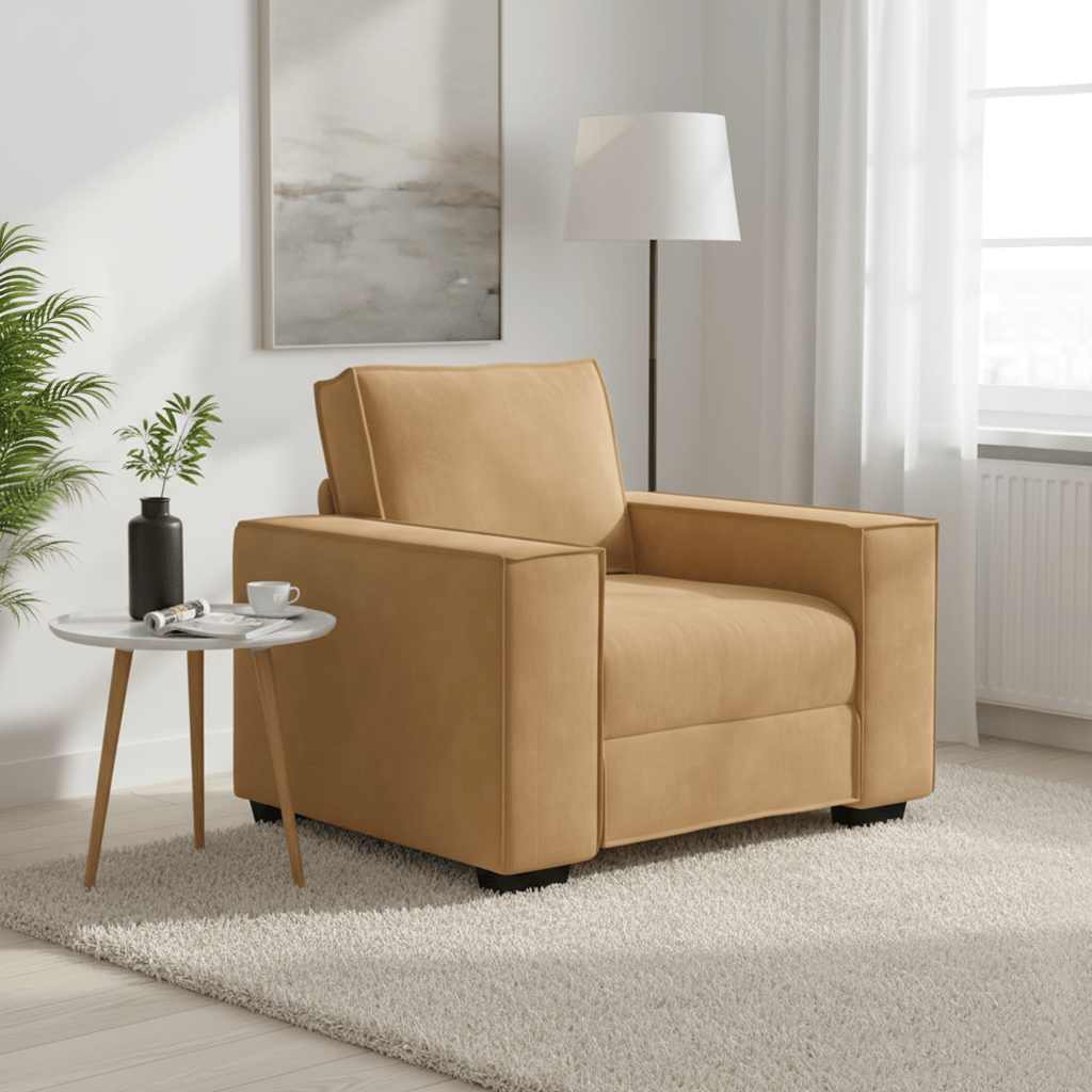 vidaXL Sessel Braun 100x78x84 cm Samt