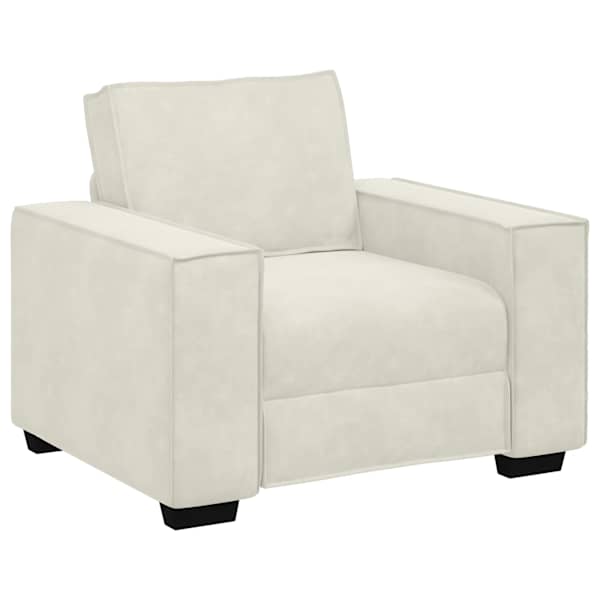 vidaXL diivanitool kreemjasvalge 100 x 78 x 84 cm sametist