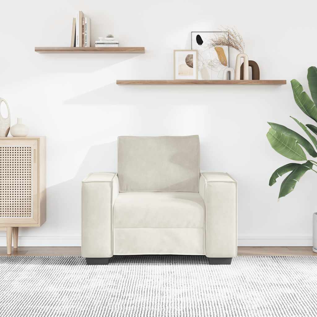 Thumbnail - vidaXL Sessel Creme 100x78x84 cm Samt